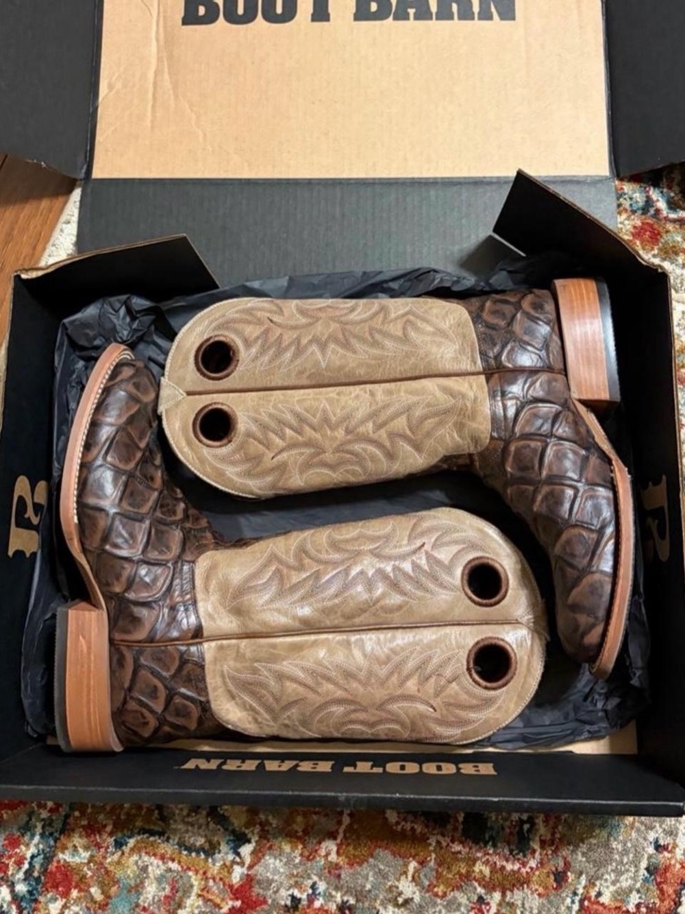 Men’s Two-Tone Brown Western Boots